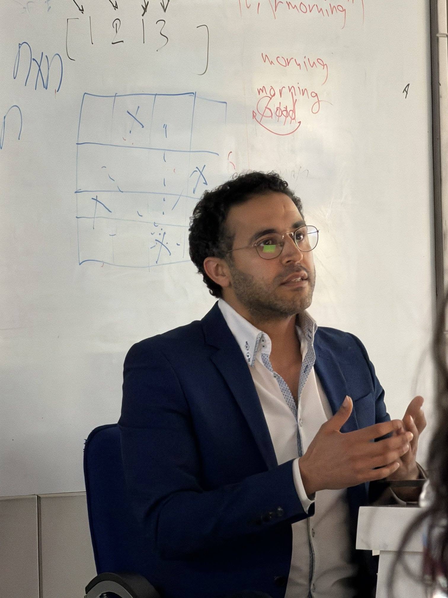 Fadi Al-Ghawanmeh teaching a class at the University of Jordan